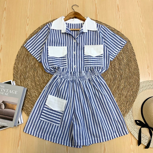 Causal LinenStripes Women Co-Ord Sets